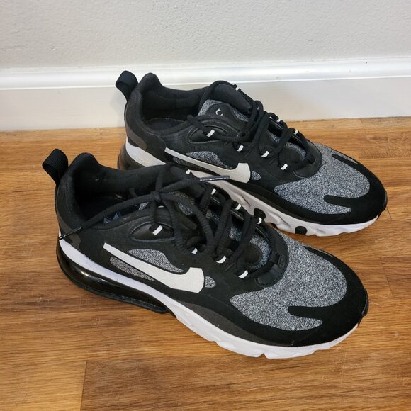 Nike Other - Nike Air Max 270 React Running Shoes Mens 6.5 Black Gray Sneakers AO4971-001